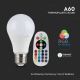 Bec LED RGB dimabil A60 E27/8,5W/230V 3000K + telecomandă